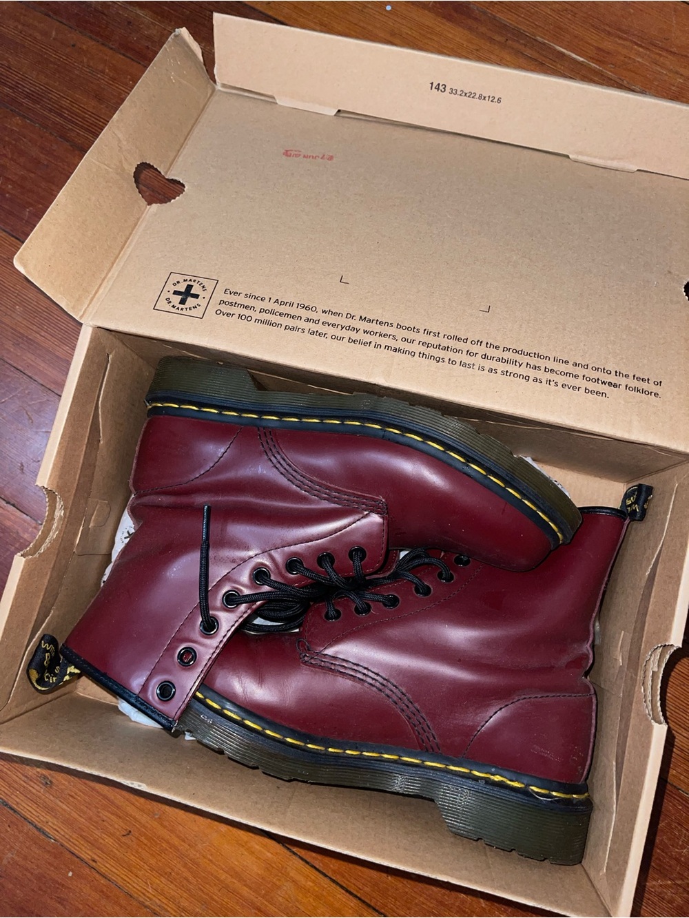 Dr. Martens Men's 1460 Lace-Up Boots - Cherry Red